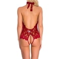 thumbnail image 4 of HUPOM Women's Panties Mid Waist Pull-On Jumpsuit Sleep Underwear on Clearance Red Size L, 4 of 6
