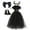 Black 5pcs, variant on IBTOM CASTLE Kids Girls Witch Costume Handmade Knitted Tulle Dress Evil Queen Dress up Costume for Halloween Carnival Cosplay 8-10 Years Black 5pcs