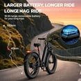 thumbnail image 4 of 26*4" Electric Bike,750W Rated Motor,48V 18Ah Removable Battery,65+ Mile Range,Front Suspension & Hydraulic Brakes,Black, 4 of 8
