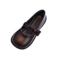 thumbnail image 3 of Woobling Kids Mary Jane Flat Flats Low Top Dress Shoes Casual Leather Shoe Party Cute Round Toe Loafers Brown 12C, 3 of 8