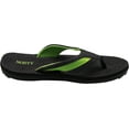 thumbnail image 3 of Norty Men's Summer Comfort Casual Thong Flat Flip Flops Sandals Slipper Shoes 40349-11D(M)US (Black-Lime), 3 of 7
