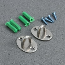 Toyvian 2Pcs Stainless Steel Ceiling Mount U Shaped Hooks with Brushed Texture for Hanging