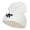 White, variant on Halloween Scaredy Cat Embroidered Long Beanie - Yellow OSFM