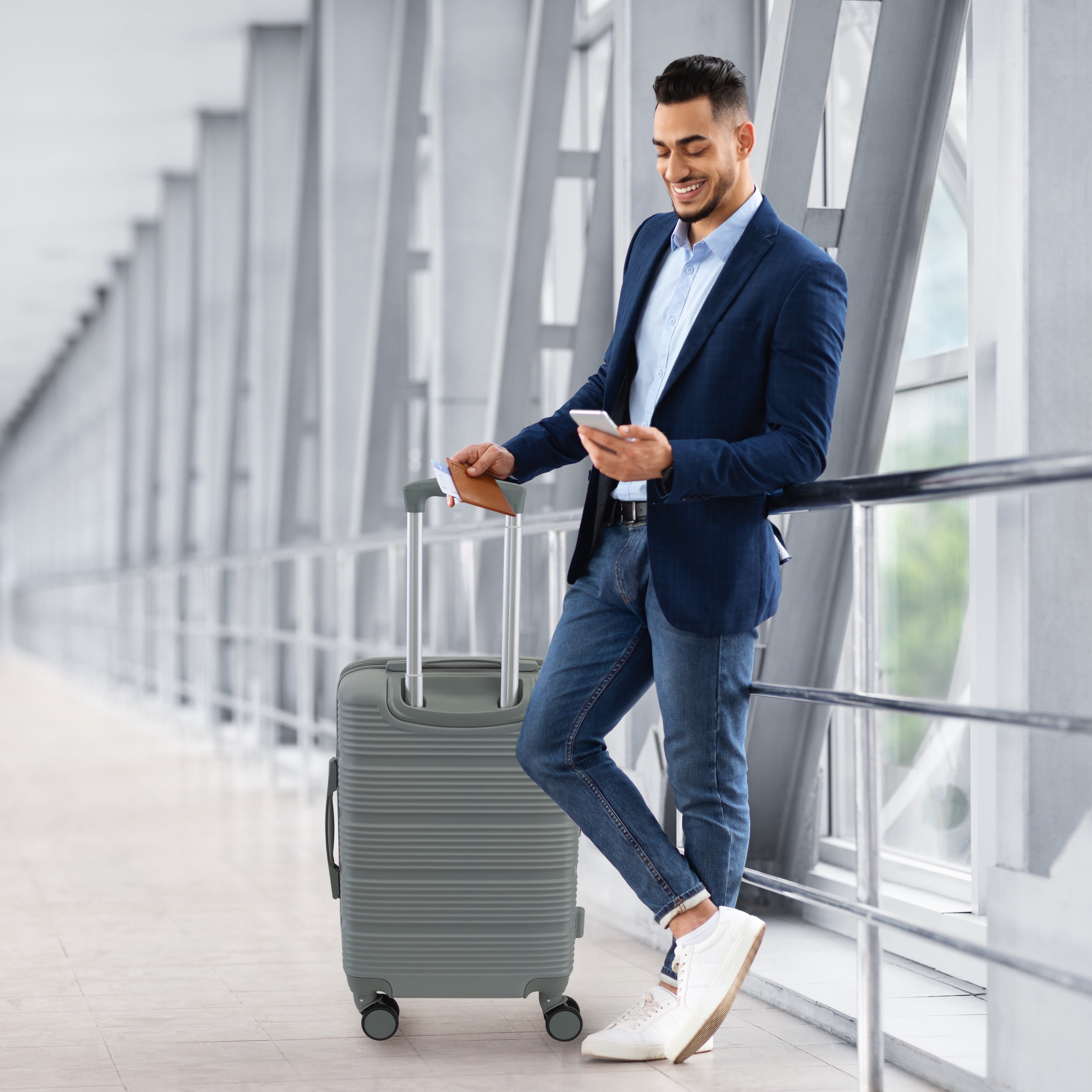 G-Force 3 Piece Expandable Rolling Luggage Set in Sage