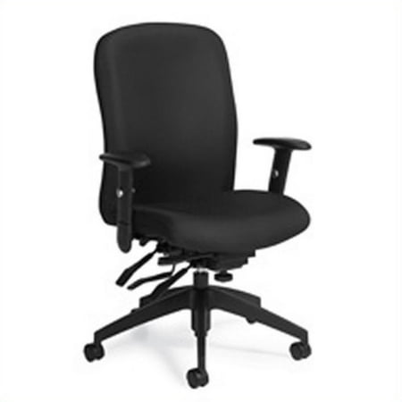 High Back Multi Tilter Office - Global Truform High Back Multi Tilter Office Chair with Arms in Ebony