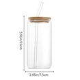 thumbnail image 3 of Cinvoph 16oz Glass Tumbler with Lids and Straws Set Clear Coffee Milk Drinking Mug House Warming Holiday Gifts Cup for Men Women, 3 of 6