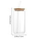 thumbnail image 3 of Vaso de cola con pajita de 500 ml, de vidrio de borosilicato con tapa de madera, de alta transparencia, adaptable a la temperatura, para café, leche, reutilizable y ecológico., 3 of 6