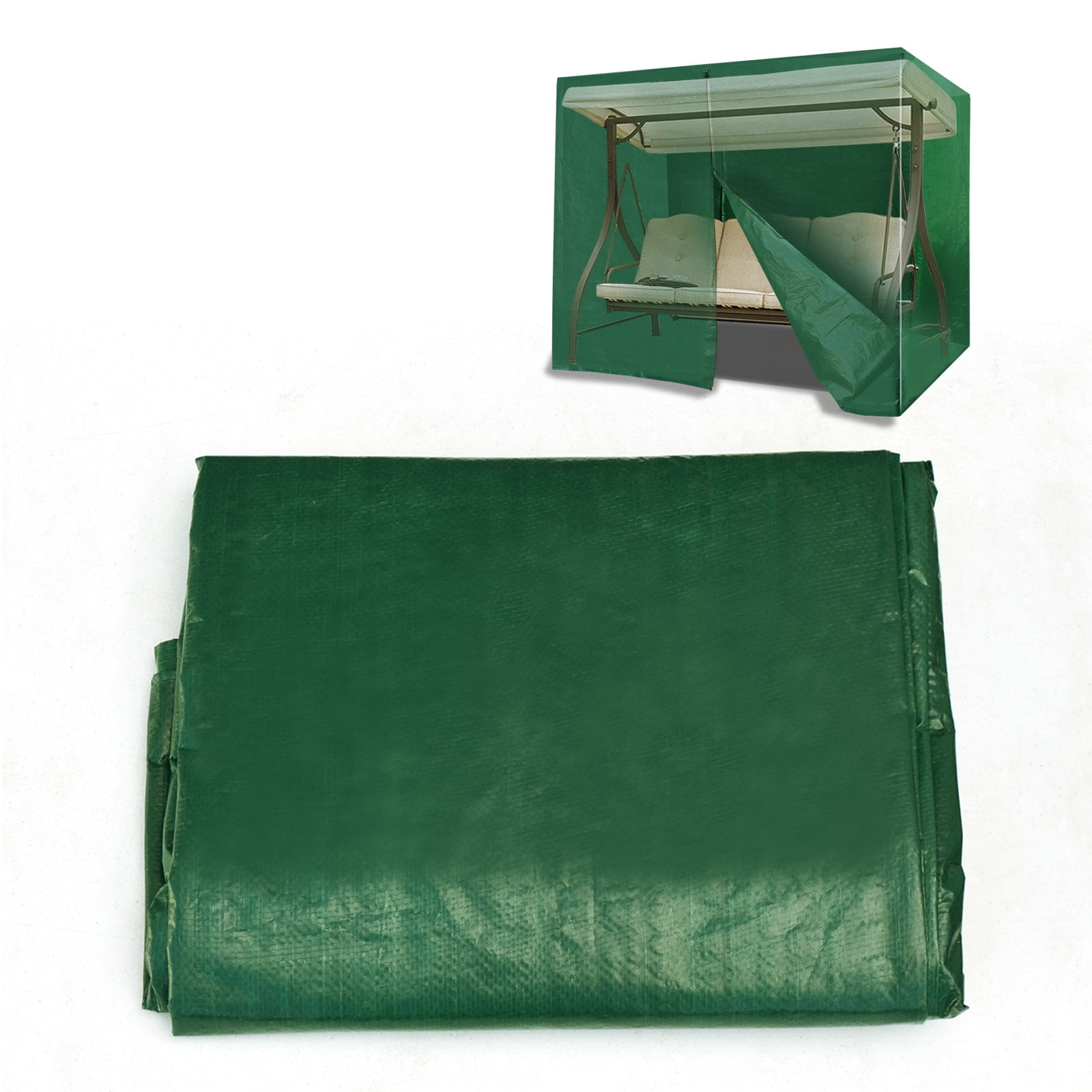 Sunrise Outdoor Patio 3 Seat Swing Cover Protector, Furniture Cover, Green