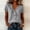 Gray, variant on Cotton Linen Tops for Women Summer Ruffled V Neck Wrap Gauze Shirts Short Sleeve Casual Loose Fit Boho Tunic Blouses