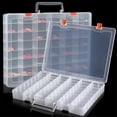thumbnail image 2 of 2 Pack Large 48 Grids Clear Plastic Organizer Boxes with Adjustable Dividers, Jewlery Storages Bead Organizers, 2 of 5