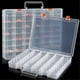 thumbnail image 2 of 2 Pack Large 48 Grids Clear Plastic Organizer Boxes with Adjustable Dividers, Jewlery Storages Bead Organizers, 2 of 5