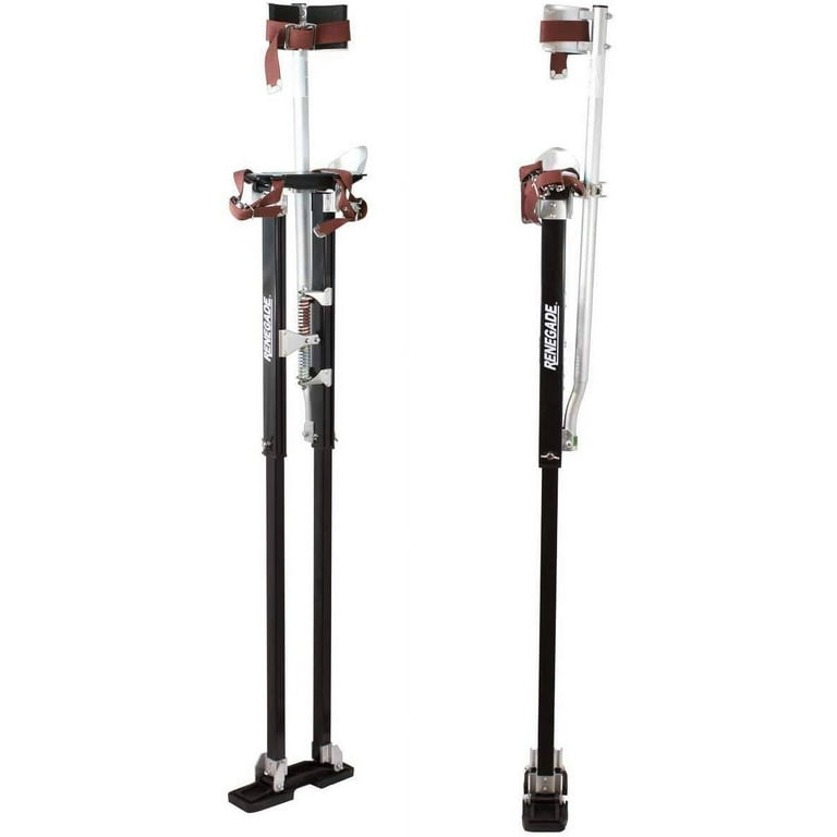 Professional 36 in. to 48 in. Aluminum Drywall Sheet Lifter Stilts with Adjustable Height Professional 36 in. to 48 in. Aluminum Drywall Sheet Lifter Stilts with Adjustable Height