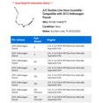 thumbnail image 2 of A/C Suction Line Hose Assembly - Compatible with 2012 Volkswagen Passat, 2 of 2