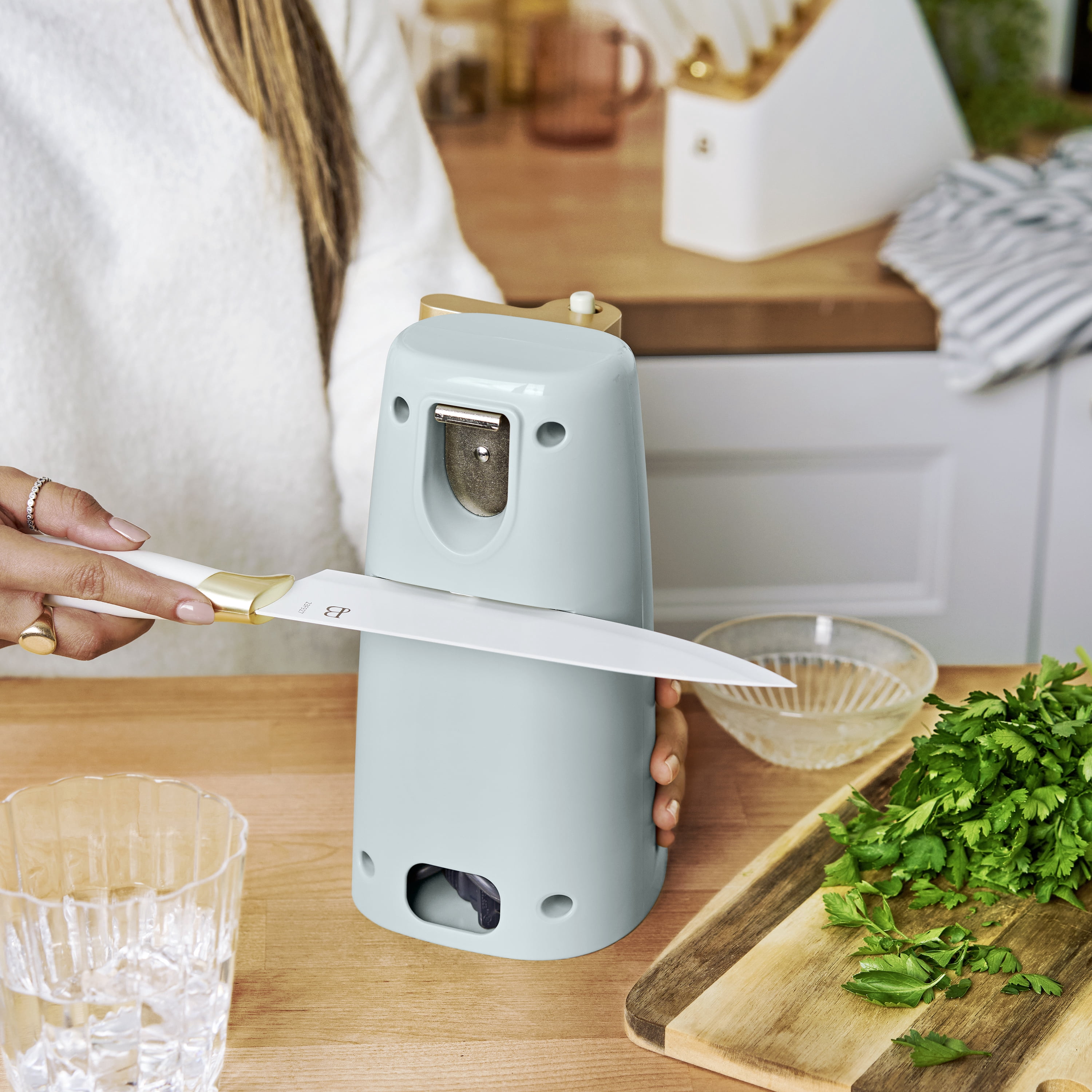 Beautiful Easy-Prep Electric Can Opener, Hydrangea by Drew Barrymore