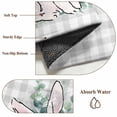 thumbnail image 6 of Round Rug 3.3Ft Washable Non-Slip, Easter Bunny Circle Area Rugs for Living Room Bedroom, Eucalyptus Leaves Rabbit Farmhouse Grey Plaid Indoor Floor Mats Carpet Runner for Home Decor Aesthetic, 6 of 8