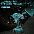 thumbnail image 3 of Cordless Tire Inflator, UNTIMATY Portable Air Compressor, 150PSI Handheld Air Pump with 21V Rechargeable Battery, Digital Pressure Gauge for Cars Motorcycles, Blue, 3 of 8