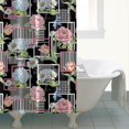 thumbnail image 4 of Pioneer Flower Floral Print Pattern Shower Curtain 72"x84", Bathroom Decorative Shower Curtain Set with 12 Hooks, Waterproof Washable, 4 of 6