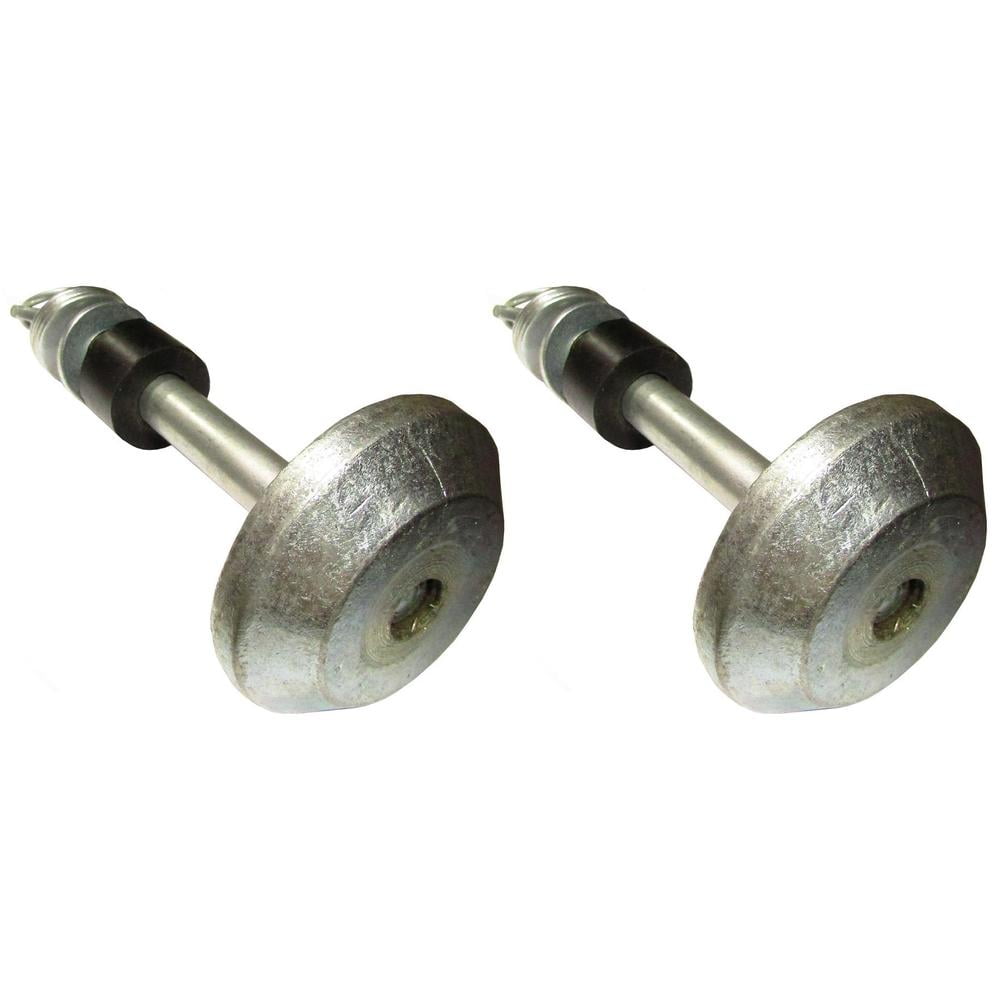 Two UTV Snow Plow Skid Shoe ATV 4501-0702 With Lynch Pins Washers and Rubber Bumbers