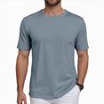 thumbnail image 2 of TOWED22 Running Shirts Men Sport Tops Quick Dry Gym Wicking Athletic T Shirts Breathable Cool Workout Shirts Grey,3XL, 2 of 7
