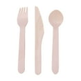 thumbnail image 3 of Juego de 150 tenedores, cucharas y cortadores de madera desechables, vajilla para cena y barbacoa (50 cucharas, 50 tenedores y 50 cortadores), 3 of 7