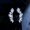 Type 10, variant on Yellow Gold Plated CZ Ear Cuff Climbing Feather Angle Wing Hook Stud Earrings