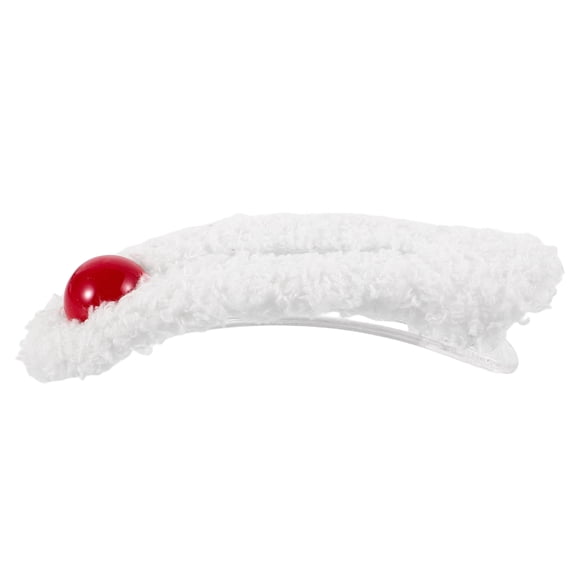 LOLIPPYY Cute White Plush Hair Clip for Women, Decoration Accessory, 1 Piece
