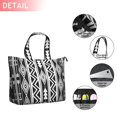 thumbnail image 2 of Black and White Geometric Boho Pattern Travel Tote Bags for Women Carry On,Large Weekender Bags for Women Travel,Multi Functional Duffle Bag for Work,Shopping,Sports, 2 of 5