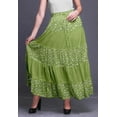 thumbnail image 2 of Bimba Women Skirts Long Bohemian Gypsy 5 Tier Cotton Printed Long Skirts, 2 of 5