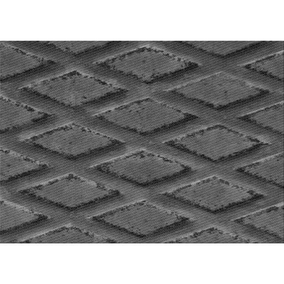 Ahgly Company Indoor Rectangle Patterned Dark Gray Black Area Rugs, 2' x 3'