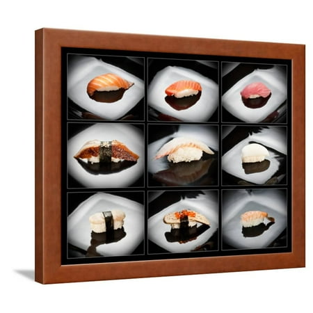 Set Of 9 Different Nigirizushi Sushi Framed Print Wall Art By Lev4 Walmart Com