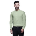 thumbnail image 1 of BESTMAN Chemises à Manches Retroussables Imprimées pour Hommes Kurta Courte Chemise à Col Mandarin, 1 of 6