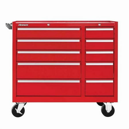 Kennedy 310xr 64311 10 Drawer Red Roller Cabinet W/ Bb Slides