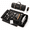 Black - Black, variant on Black - Black 17-Piece Travel Mixology Bartending Kit with Waxed Canvas Bar Bag