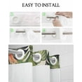 thumbnail image 5 of No Hook Shower Curtain with Snap in Liner, Summer Tropical Green Palm Trees Beige Texture Hotel Shower Curtains for Bathroom, Washable Shower Curtain Liner Set with Mesh Top Window, 36"x72", 5 of 6