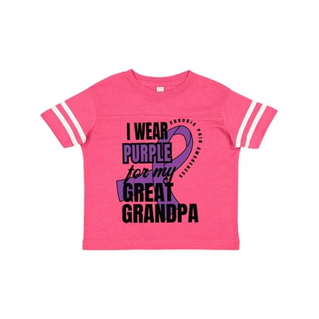 

Inktastic Chronic Pain I Wear Purple For My Great Grandpa Gift Toddler Boy or Toddler Girl T-Shirt
