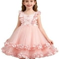 thumbnail image 1 of oqasdz Robes pour Filles Robe Élégante de Fête pour Filles avec Manches Bouffantes et Jupe et Tenue de Spectacle Tenue Formelle pour Tout-Petits à Enfants, 1 of 5