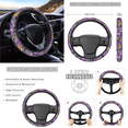 thumbnail image 4 of HUIACONG Car Seat Cover Set, with Car Safety Belt Pad Car Cup Holder Coasters, 14 Pack Soft Touch Suitable for Vehicle Vehicles Purple Camo, 4 of 8