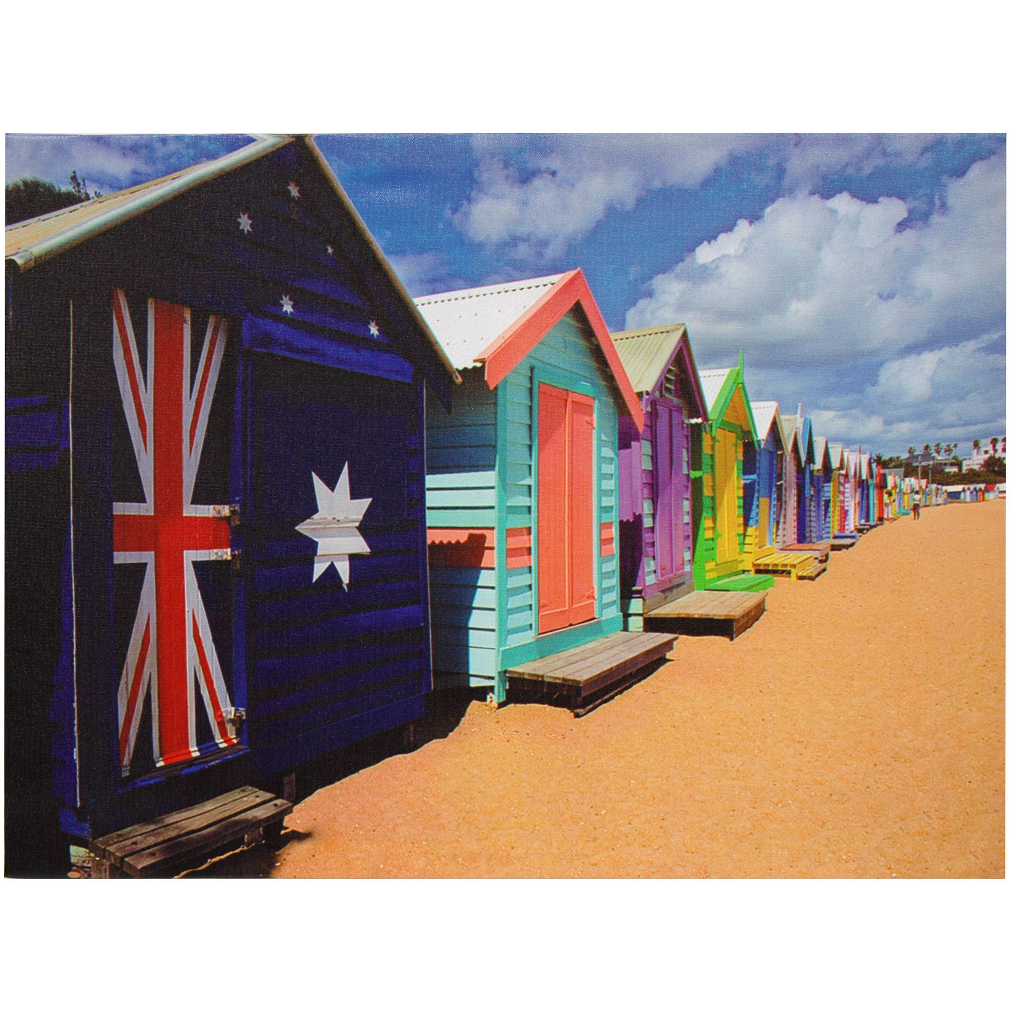 Oriental Furniture Beach Cabana Canvas Wall Art, 31.5"W x23.5"H