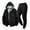 Black, variant on LEKWK Fleece Lined Tracksuit Men 2 Piece Outfit Winter Warm Athletic Sweatsuit Zip Up Hoodie and Joggers for Gym Running Activewear