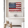 thumbnail image 6 of Vintage American Flag Wall Art for Living Room,Canvas Picture Wall Decor for Bathroom Bedroom,Country Wooden USA Flag Painting Artwork for Office Kitchen Hallway Dining Room Home Decorations 20"x24", 6 of 8