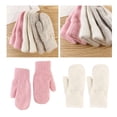 thumbnail image 5 of Yokua Women Windproof Wool Knit Gloves Cold Weather Fleece Lined Mittens Hand Warmer, 5 of 20