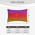 thumbnail image 6 of Balery Rainbow Glitter Bedding Queen Pillow Cases - Envelope Closure - Soft Brushed Microfiber Fabric - Shrinkage and Fade Resistant Pillow Cases-16"x24", 6 of 9