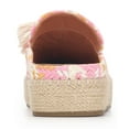 thumbnail image 5 of GENTLE SOULS KENNETH COLE Womens Pink Patterned Padded Tasseled Woven Rory Round Toe Platform Slip On Mules 6 M, 5 of 5