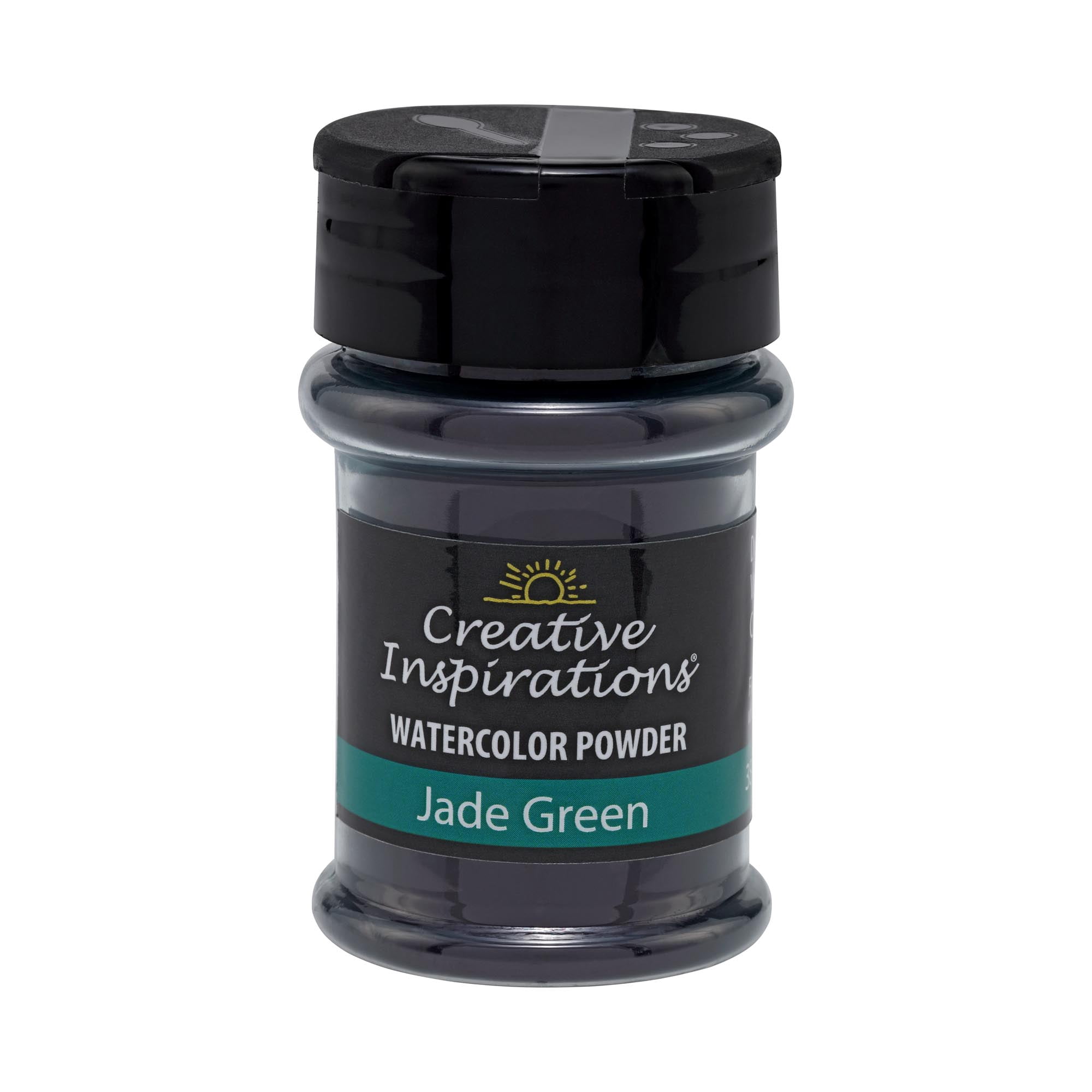 Creative Inspirations Powder Watercolor Paint 3 Pack - 38g Shaker Bottle, Jade Green - Dye-Based Water-Soluble Crystalline Pigments - Non-Toxic, Perfect for Abstract and Spontaneous Effects