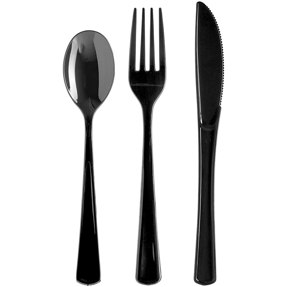 Black Cutlery Combo Pack 24 Ct.