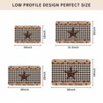 thumbnail image 4 of Texas Star Plaid Door Mat Indoor Outdoor, Farmhouse Black Brown Texas Vintage Non Slip Welcome Mat with Rubber Backing, Absorbent Fabric Front Door Mats Entryway Rug for Home Patio Entrance 24"x36", 4 of 8