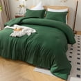 thumbnail image 4 of SPRINDAY Queen Comforter Set For Adult, 3 Piece Emerald Green Comforter Sets & Bedding For All Season, 4 of 8