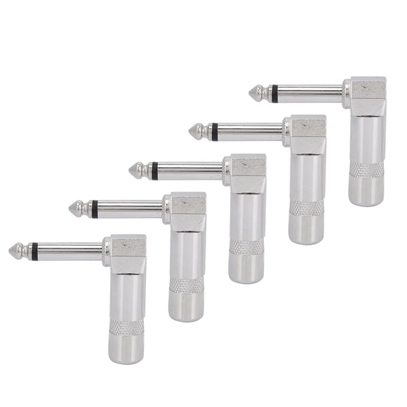 Degree Inch Plug,5pcs Right Angle 6.35mm Degree Plug Right Angle Inch Plug Dependable Performance