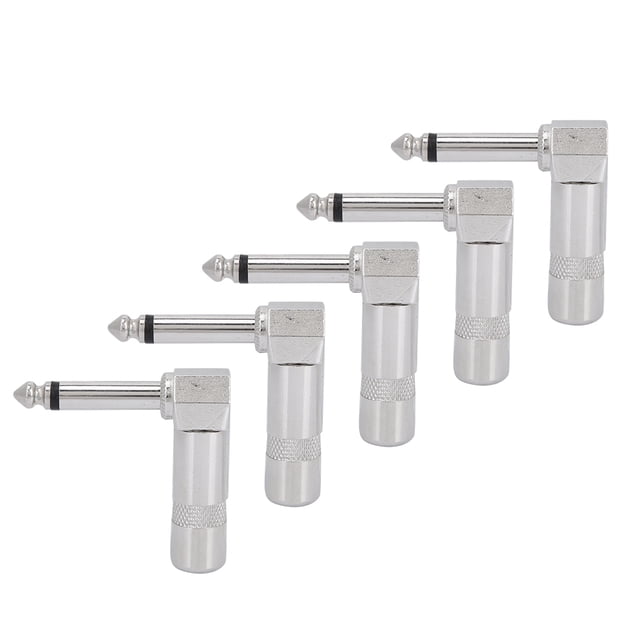 Right Angle Inch Plug,5pcs Right Angle 6.35mm Degree Inch Plug Guitar Degree Plug Unmatched Quality