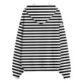 thumbnail image 5 of XIAONU Womens Hoodies Striped Printed Zip Up Drawstring Hooded Sweatshirt Waist Tie Long Sleeves Comfortable For Outdoor Sports Hoodie, 5 of 5